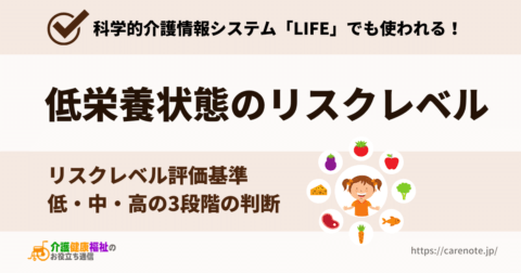 低栄養状態のリスクレベルの評価方法 LIFEの情報提出項目