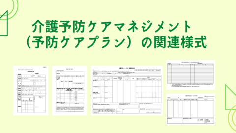 【2024年版】介護予防ケアマネジメント(予防ケアプラン)の様式
