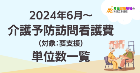 【最新】介護予防訪問看護費 単位数一覧 <2024年介護報酬改定後>