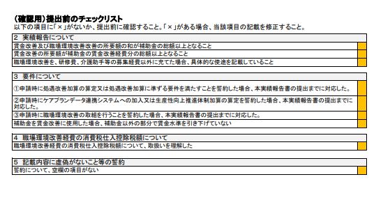 (確認用)提出前のチェックリスト