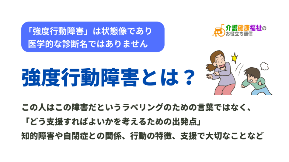 強度行動障害とは?原因や知的障害との関係、支援や指導の姿勢